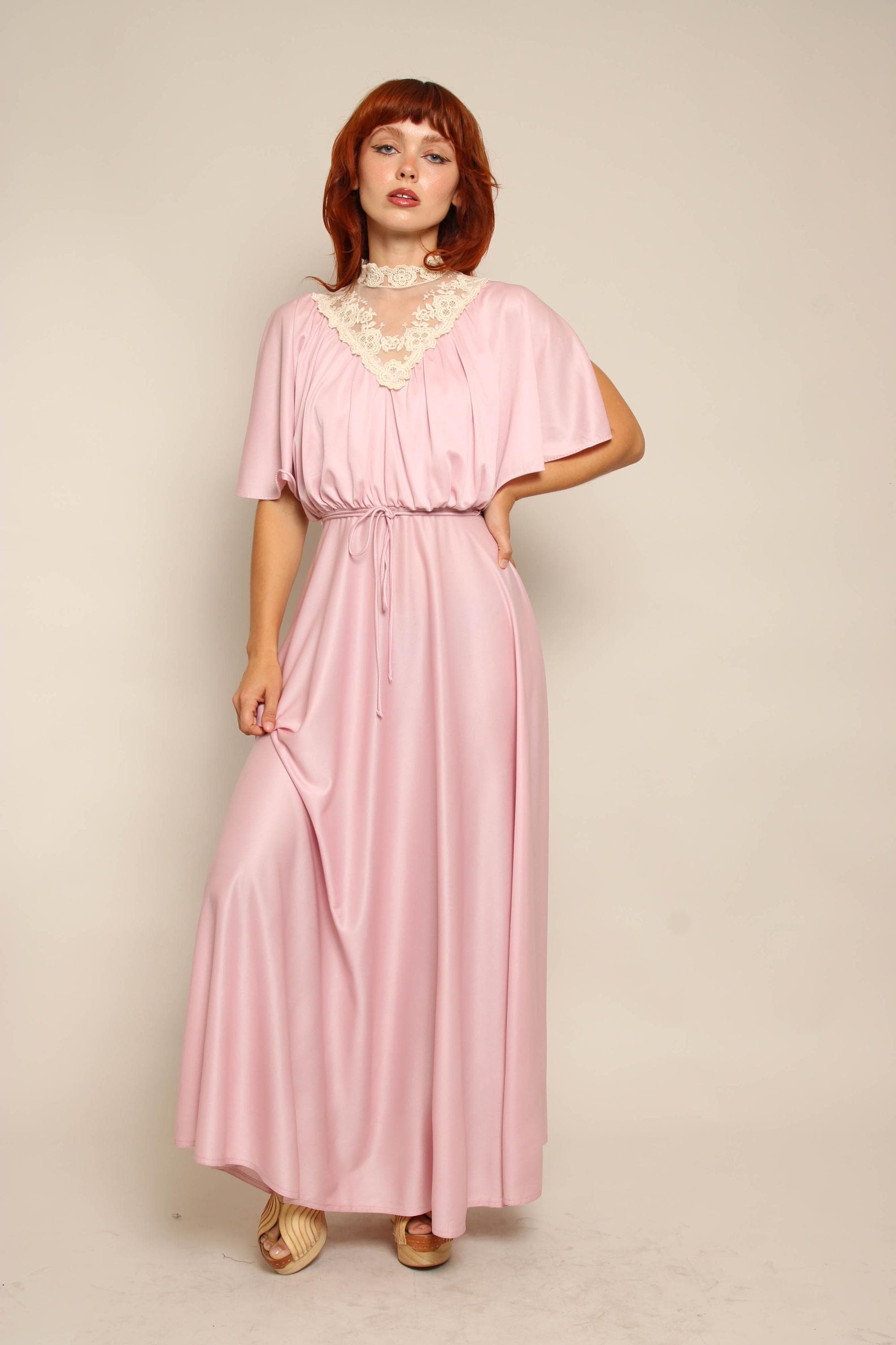 70s Pink Bridesmaid Dress - Etsy 70s Pink Bridesmaid Dress - Etsy