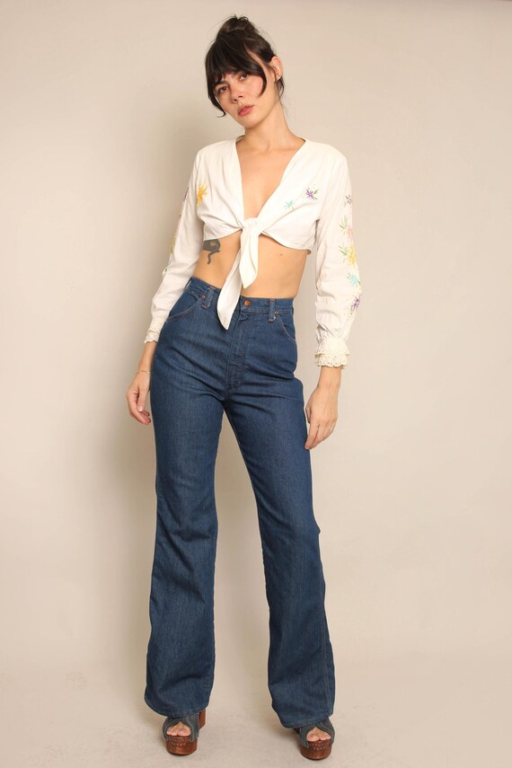 70s WRANGLER Bell Bottoms 26 27 Waist / 1970s Wrangler Jeans 70s WRANGLER Bell Bottoms 26 27 Waist / 1970s Wrangler Jeans