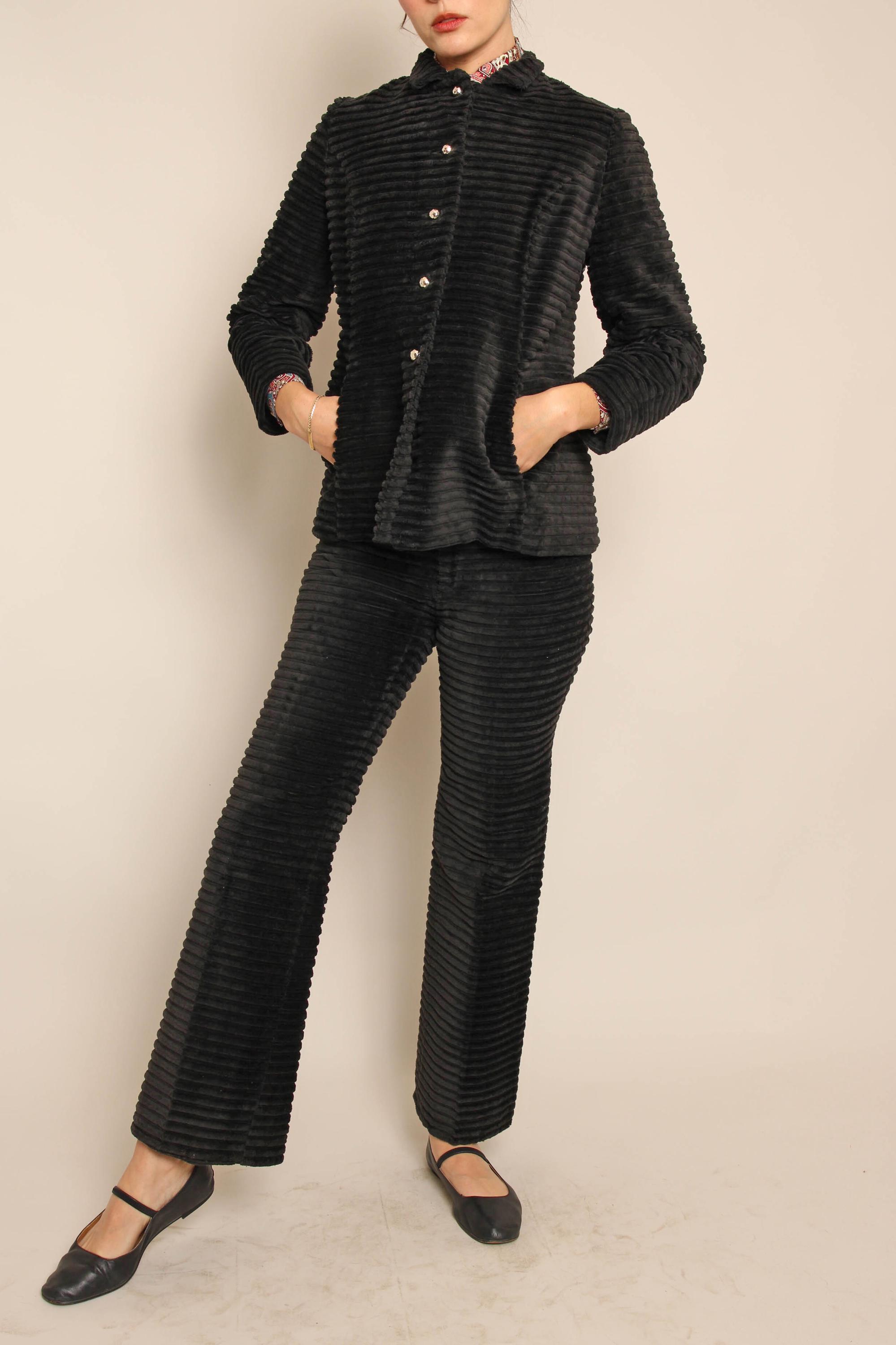 70s Jumbo Corduroy Three Piece Ensemble: Vintage Ellen Tracy