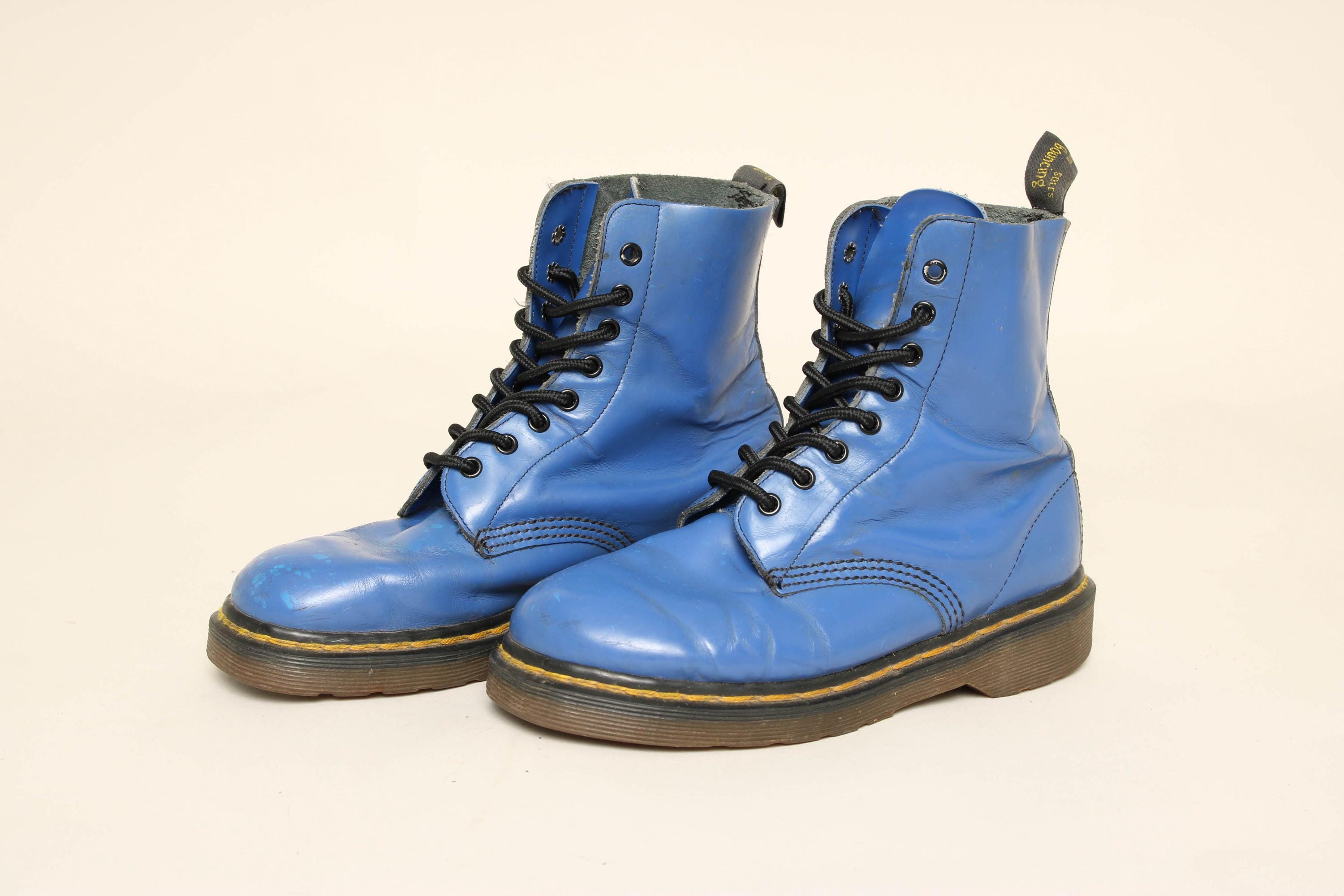90s Blue Doc Martens - Etsy