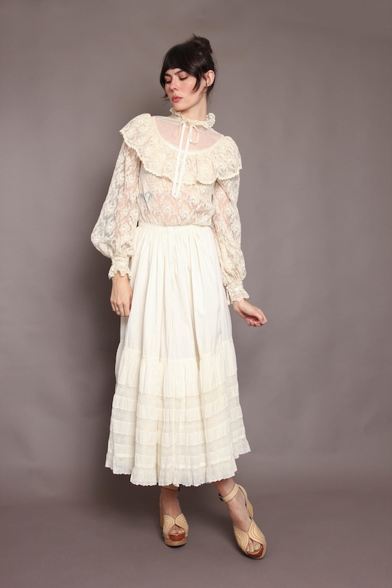 1910s EDWARDIAN tea skirt XS / Antique edwardian … - image 6