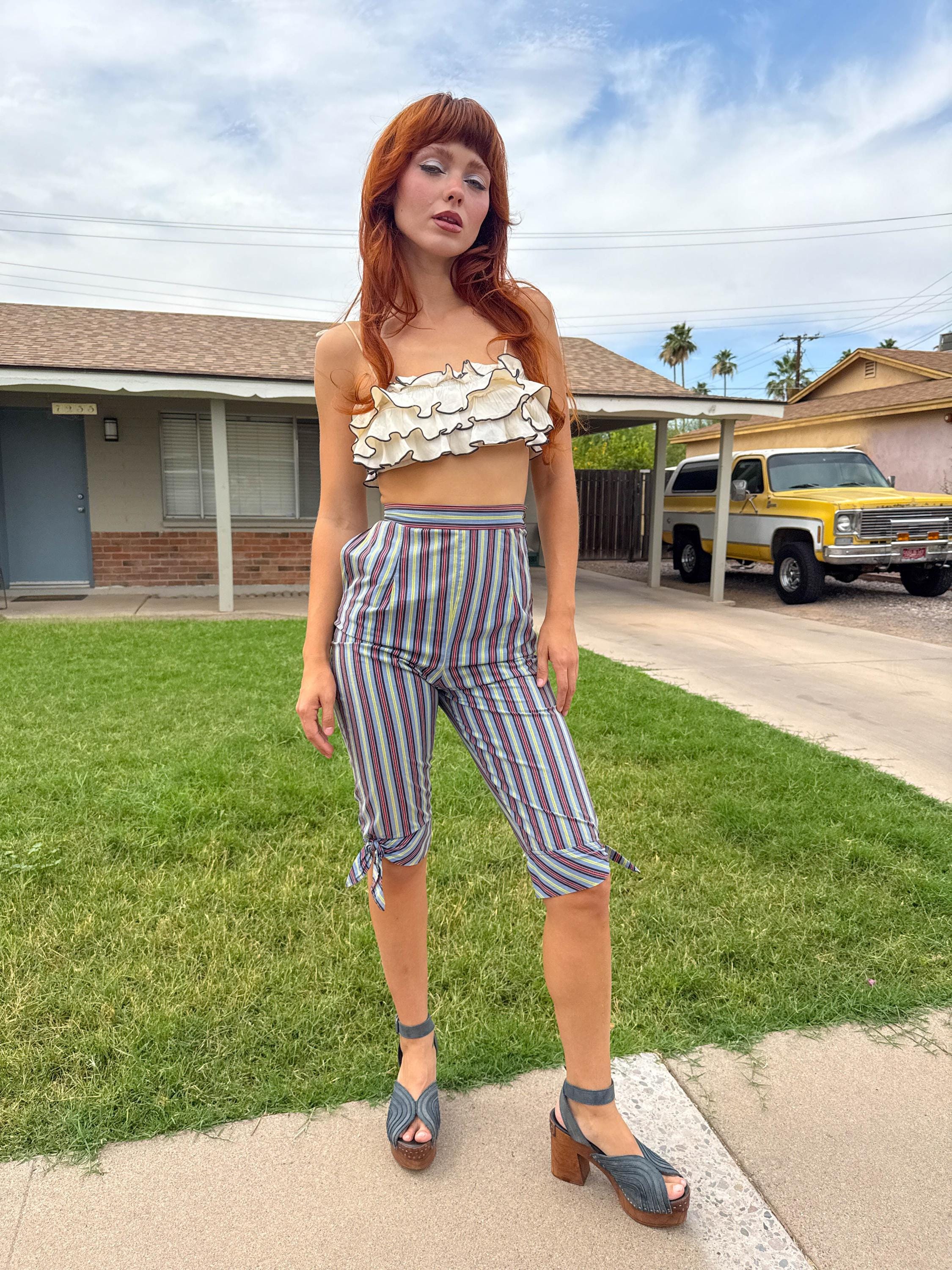 1950s Striped Pants - Etsy