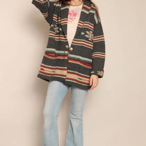 90s LAUREN by Ralph Lauren Cardigan S / vintage LRL southwestern wool sweater