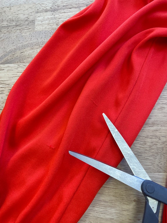 70s RED BABYDOLL mini dress XS S / red prairie mi… - image 10