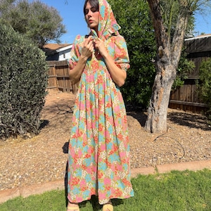 maxi dress with matching head scarf dress with matching head scarf