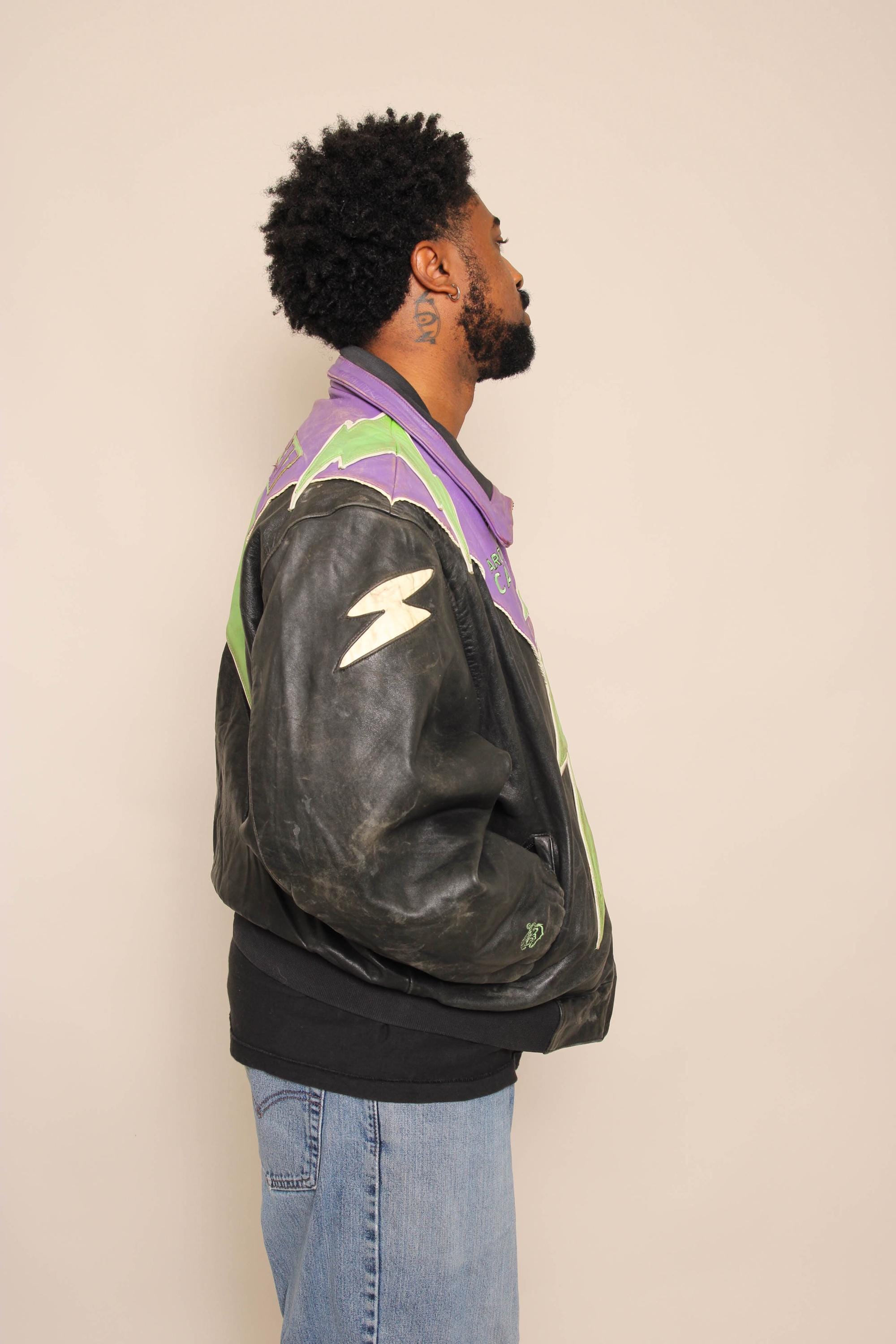 90s Arctic Cat Racing Leather Jacket: Vintage Arcticwear Conquer