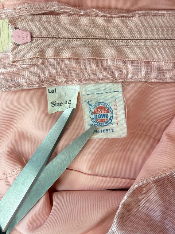 80s Pink Organza Chiffon Party Dress, Size S M - image 9