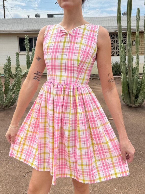 fit and flare plaid dress Rowan Plaid Midi Dress main image 0