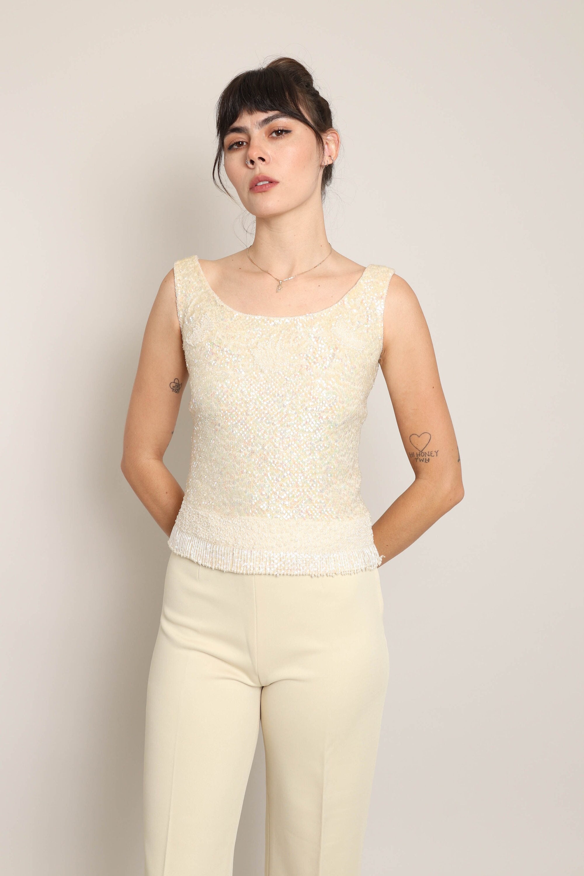 40’s 50’s lady's beaed top 50s Beaded Tops - Etsy Canada