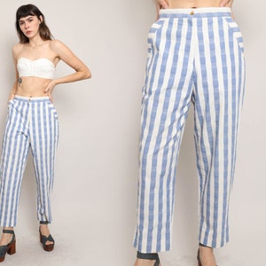 パンツ stripe slacks pants 90s 90s STRIPED COTTON Pants S M / Alexander Julian Striped Pants