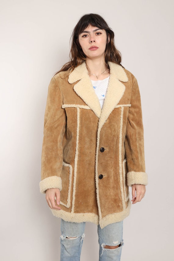 70s SUEDE RANCHER jacket mens S M womens M L / Vi… - image 3
