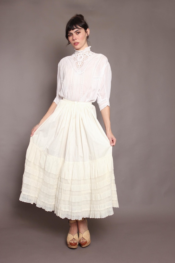 1910s EDWARDIAN tea skirt XS / Antique edwardian … - image 4