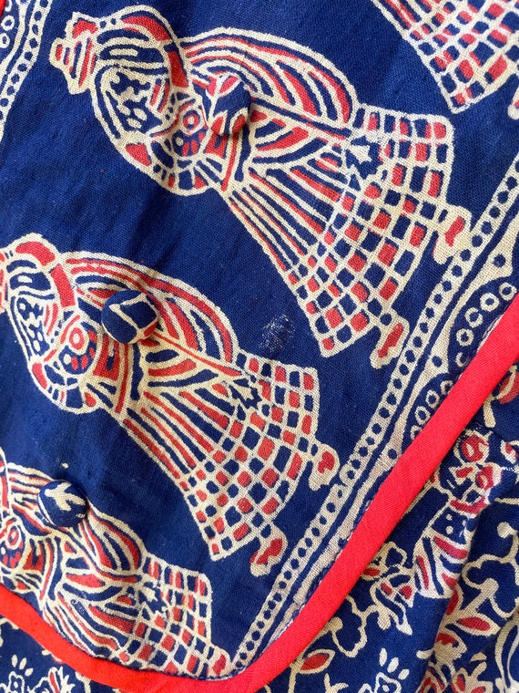 70s BATIK COTTON dress M L / sundeep india cotton… - image 10