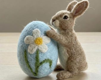 Nadelgefilzte Ostereier in Pastellfarben ideal als Osterstrauch Deko, Osterbaum Schmuck  Frühlingsdeko. Ein besonderes Ostergeschenk im boho