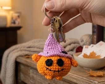 Crochet Voodoo Doll Keychain, Spooky Cute Horror Keychain, Halloween Gift, Funny Gift, Bag Charm