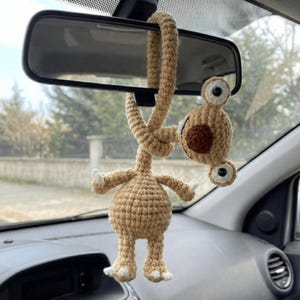 Gehäkeltes Faultier Amigurumi, Langhals Faultier Anhänger, Häkel Schlüsselanhänger, Bag Charm, Geschenk für sie