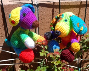 Frank and Freya, plushy dogs