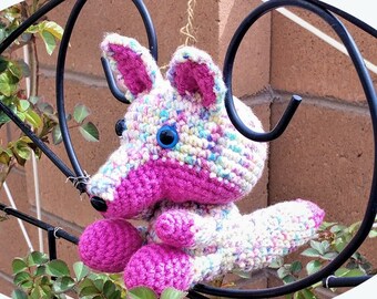 Painted wolves,  wolf, colorful, southwestern, hand made, soft, toy, plushie, amigurami