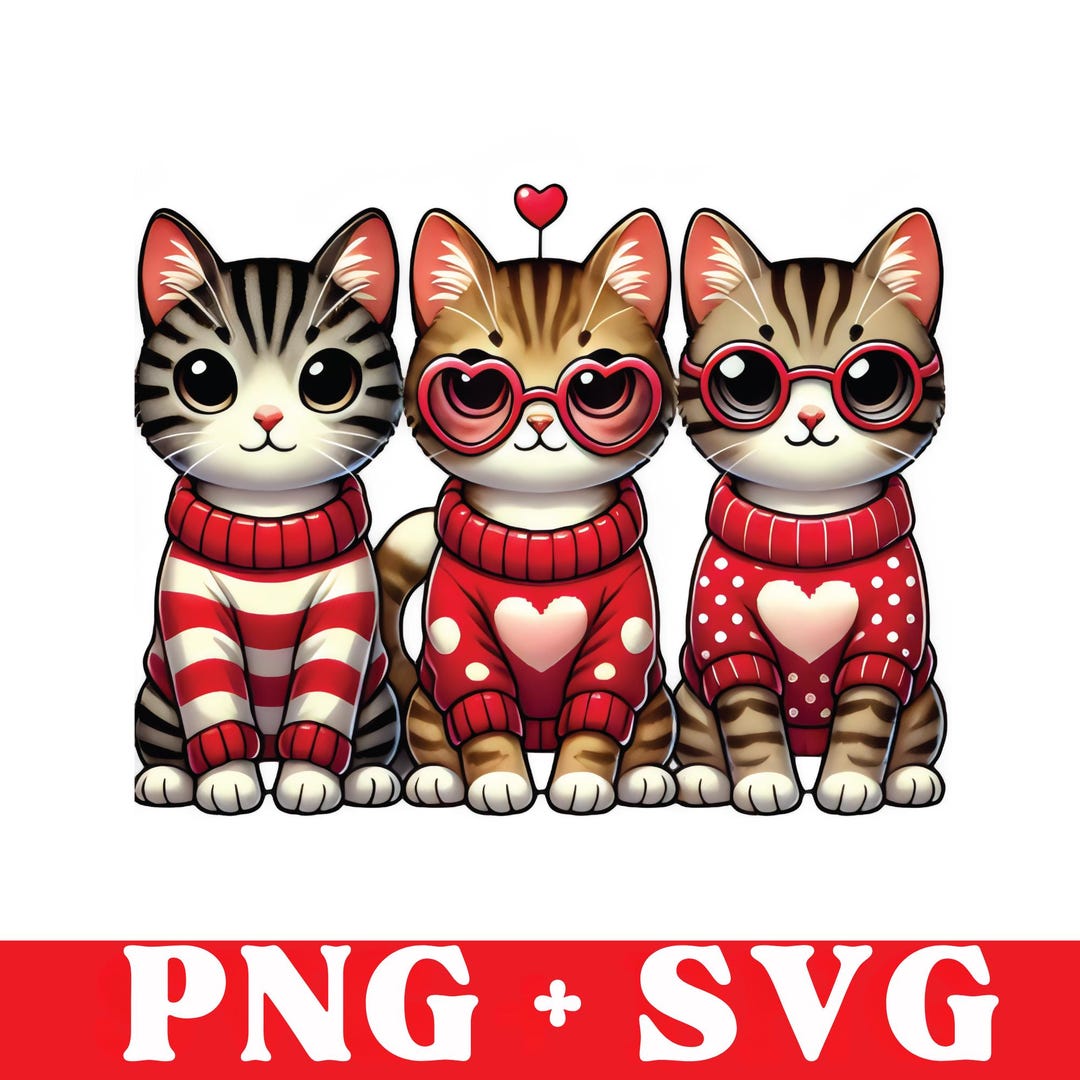 Valentine Cat Png, Valentine PNG, Heart Love Png, Cat Valentine Png ...