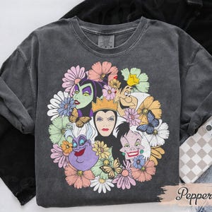 Retro Floral Disney Villains Shirts, Retro Villains Bad Witches Club Shirt, Disney Villains Vacay Mode Shirt, Disney Girls Trip Shirt