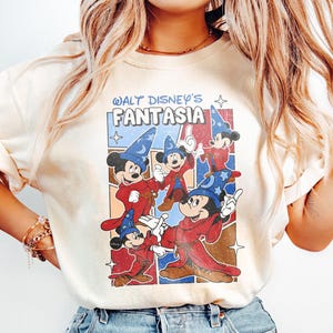 Cartoon Sorcerer Shirts, Witch Mouse Magic Shirt, Retro Fantasmic Shirt, Walt Disney&#39;s Fantasia Shirt, WDW Magic Kingdom, Disney Kids Shirt
