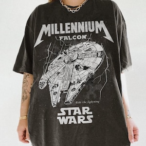 Retro Disney Millennium Falcon Shirt, Disney Star Wars Comfort Colors Shirt, Galaxy&#39;s Edge Shirt, Disneyworld 2025 Shirt, Star Wars Fan Gift