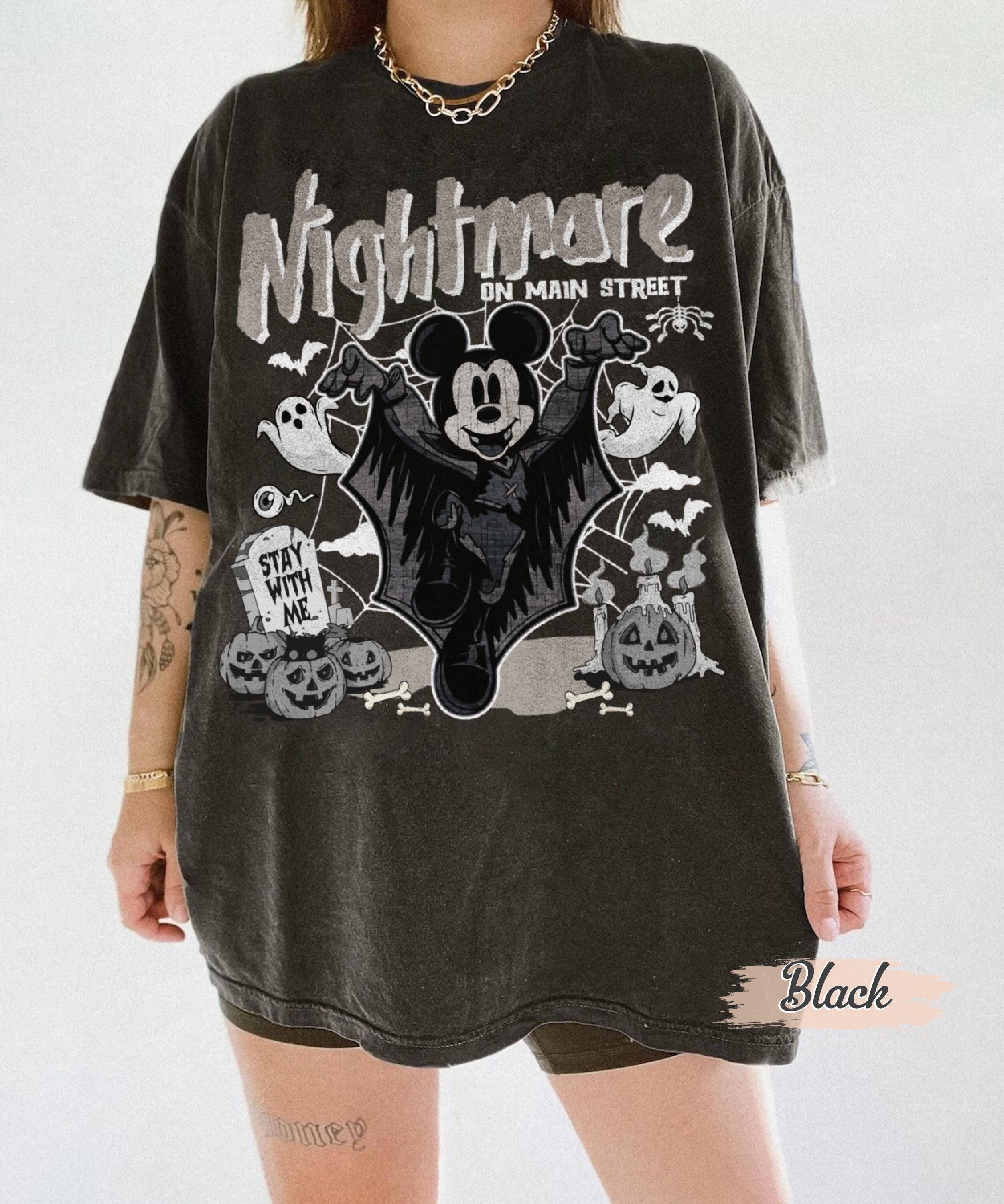 Vintage Mickey Halloween Shirt, Disney Halloween Comfort Colors T-shirt, Nightmare On The Main Street Shirt, Halloween Pumpkin Sweatshirt