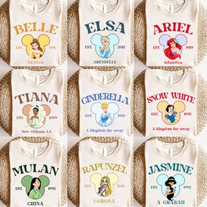 Custom Disney Princess Shirt, Disneyworld Girls Trip Tee, Disney Princess Trip Tee, Disneyland Vacation, Princess Matching Tee, Disney Girls