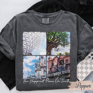 The Happiest Place on Earth Retro Comfort Colors Shirts, Magic Kingdom Shirt, Disney Epcot Shirt, Animal Kingdom Shirt, Hollywood Tour Shirt