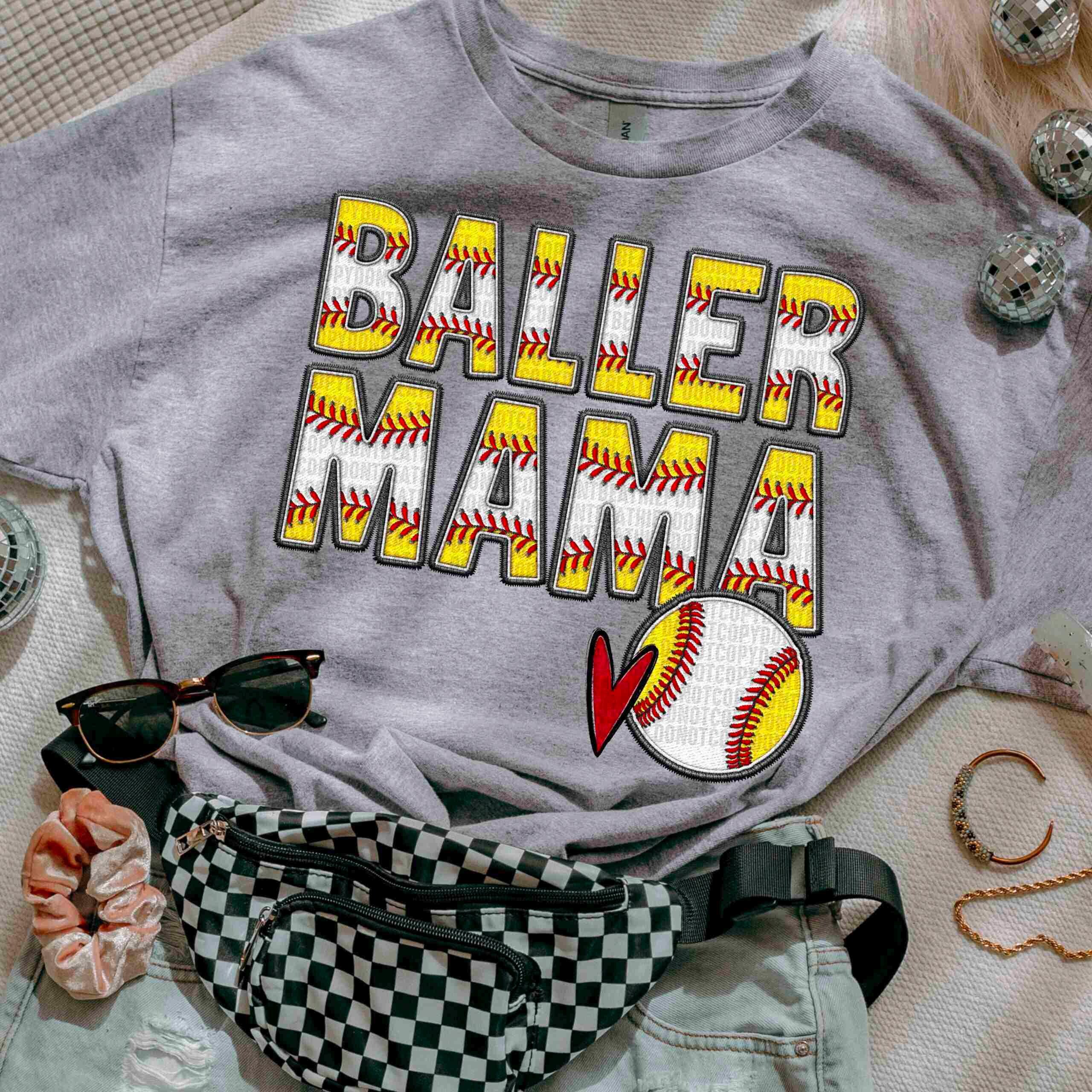 Baller Mama Design DTF Transfer Print | Custom SVG, Sublimation Print