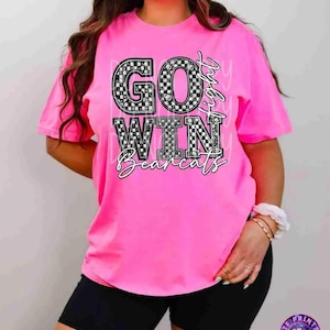 Strass Go Fight Win Bearcats Design DTF Transfer | Bereit zum Pressen | Sublimationstransfer | Premium-Qualität DTF | Stilvolles DTF |