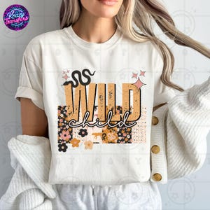 Wild Child T-Shirt, Boho Western Graphic Tee, Free Spirit Retro Shirt, Wildflower Cowgirl Shirt, Wild Soul T-Shirt for Women