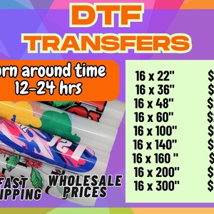 Full Color CustomDTF, Ready to Press, DTF Transfers, Direct To Film, Gang Sheet, DTF Roll, Custom Heat Transfer, DTFsheet printing,CustomDTF
