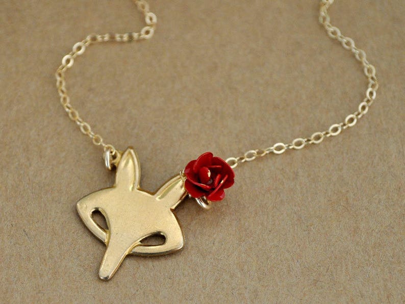 Gold Fox Necklace Dainty Gold Filled FOXY LADY Petite Brass Etsy