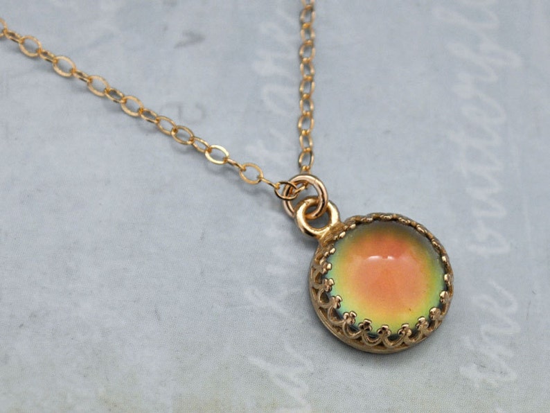 Mood Stone Necklace MOODSTONE NECKLACE Color Changing Mood Etsy