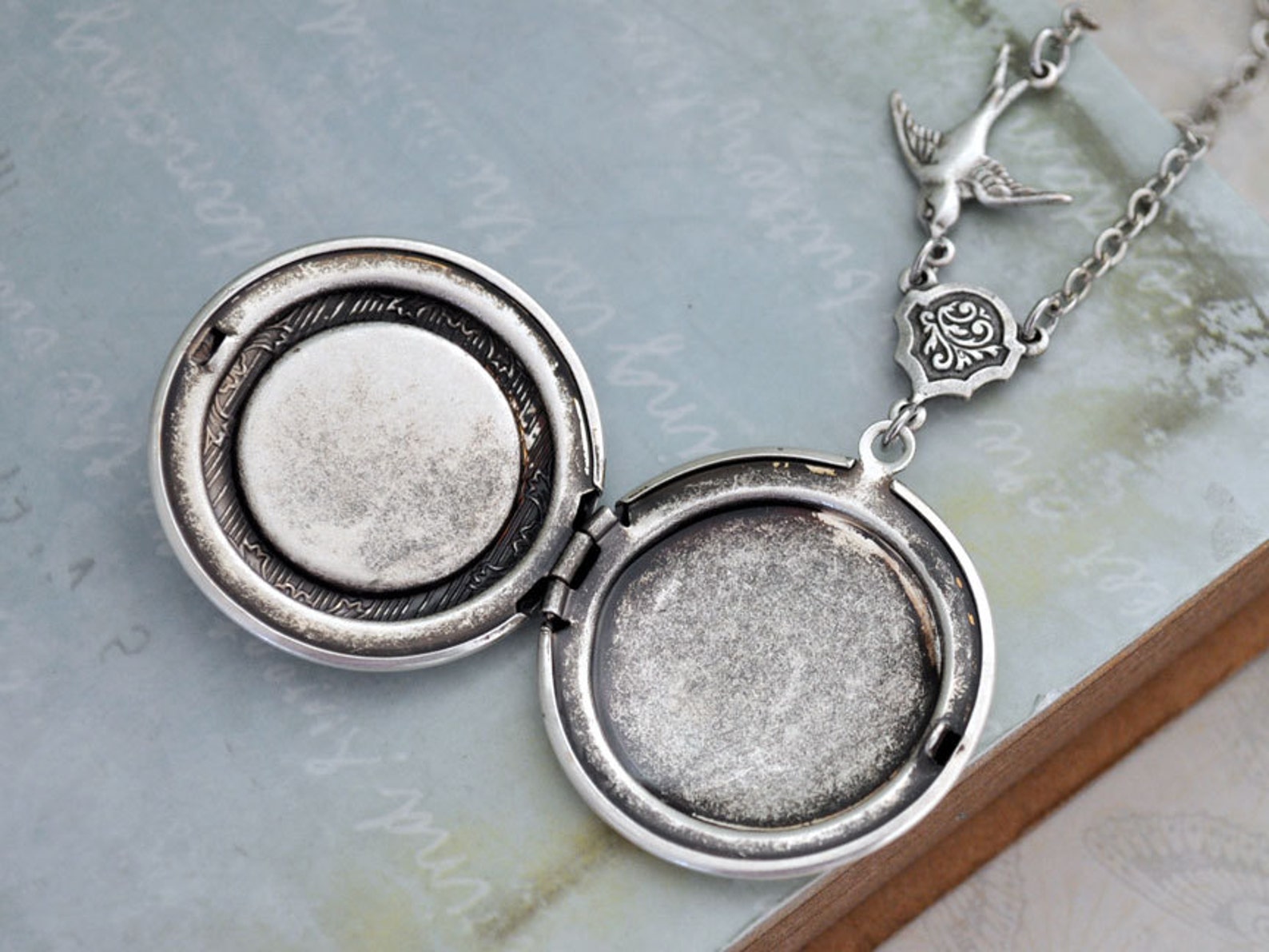 Silver Locket Necklace ONE WORLD Antique Silver World Map - Etsy