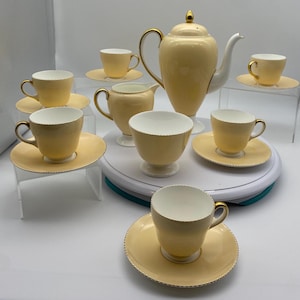 British | Espresso Set | Wedgewood | April | Vintage | Coffee Set | Demitasse | Bone China | Wedding | Bridal  | Gift | Set of 8 | Royal