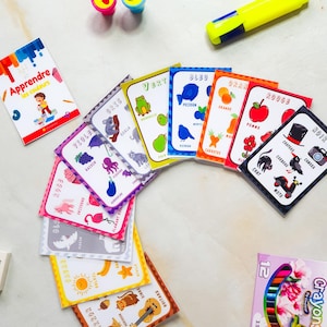 Cartes éducatives pour apprendre les couleurs 2-4 ans