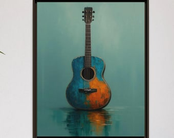 Guitar Gifts Guitar Wall Art Music Poster Acoustic Guitar Canvas Gift for Musician