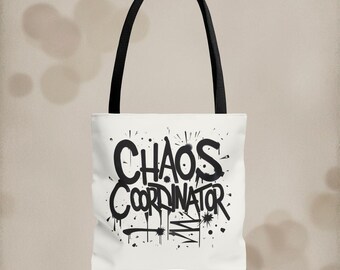 Bolsa de Coordinador del Caos: un bonito regalo para madres y maestras ocupadas. Bolso grande con frase divertida.