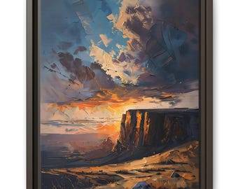Masculine Wall Art Canvas Gift for Him Nature Wall Art Desert Sunset Home Decor for Men Top Selling Wall Art