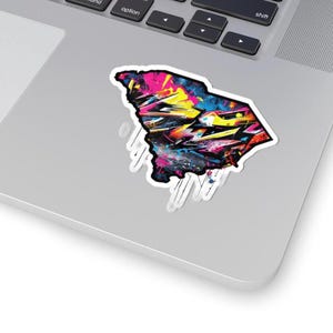 Sticker South Carolina | Sticker staat South Carolina | Leuke laptopsticker | South Carolina-cadeau | Sticker esthetische staat | SC Pride