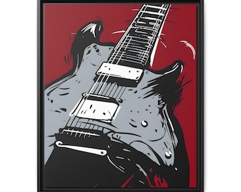 Masculine Wall Art, Guitar Gifts Guitar Wall Art Music Poster Acoustic Guitar Canvas Gift for Musician