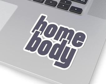 Adesivo per casalingo / Adesivo in vinile con citazione minimalista e accogliente / Adesivo estetico per laptop, bottiglia d'acqua o agenda per introversi