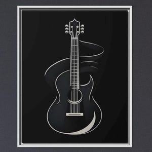 Guitar Gifts Guitar Wall Art Music Poster Acoustic Guitar Canvas Gift for Musician
