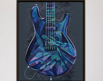 Guitar Gifts Guitar Wall Art Music Poster Acoustic Guitar Canvas Gift for Musician