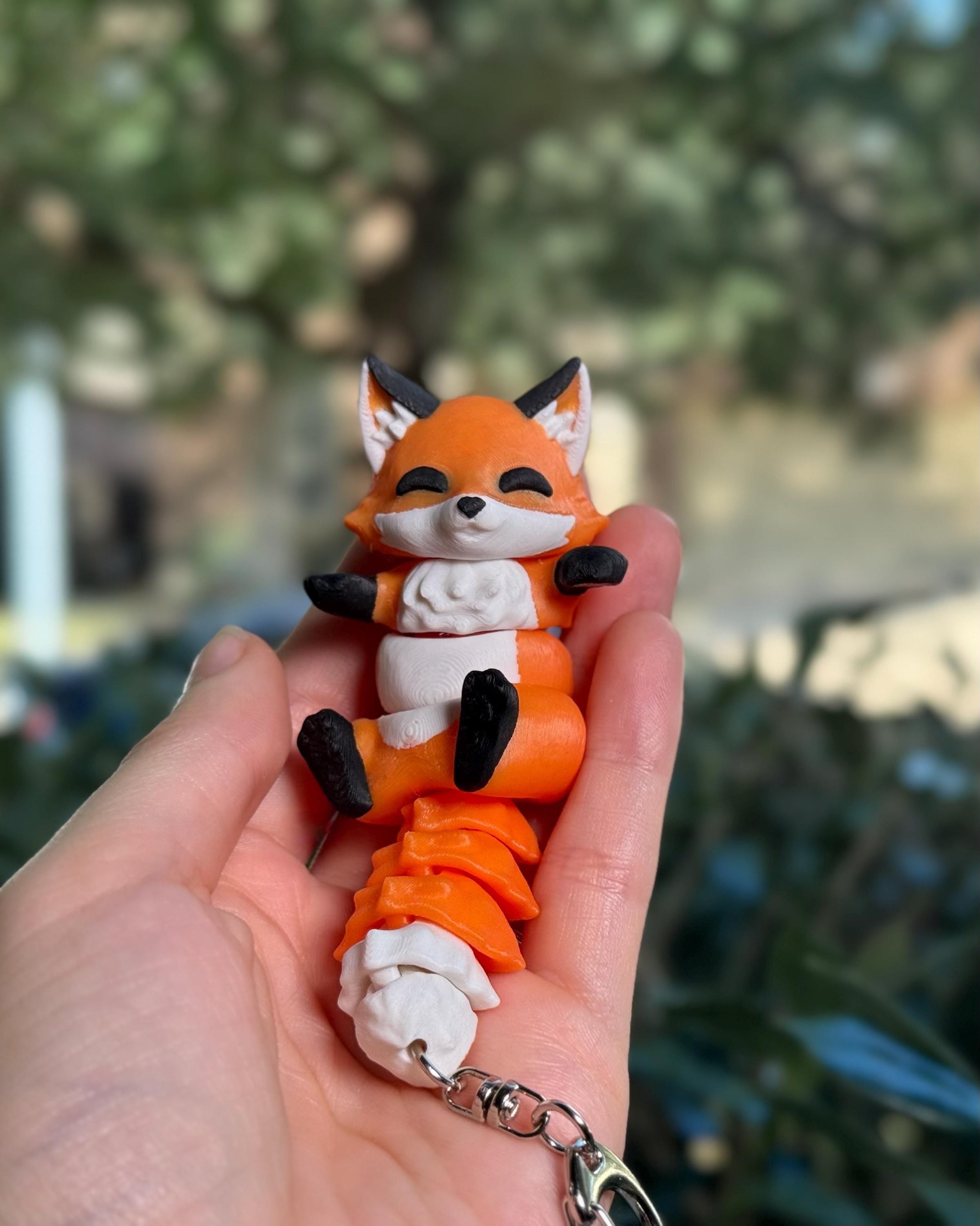 Cute Fox Keychain with Tassel Cute Fox Keychain - Etsy main image 2