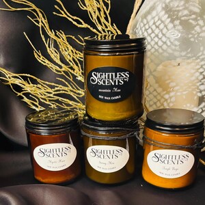 Amber Glass Soy Candles