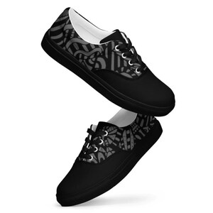 FLORAL FUN (SCHWARZ) - Schnürschuhe für Damen