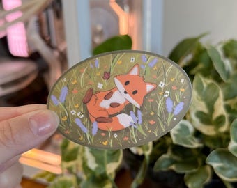 Meadow Fox Sticker - Cozy Dye Cut Sticker